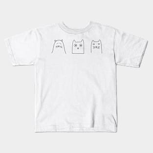 Cute Cat Drawing Cat Lover Kids T-Shirt